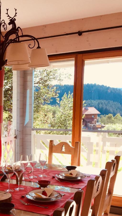 Chalet Le Flocon Bleu - Mauselaine Avec Vue Sur Le Lac De 제라르메르 외부 사진