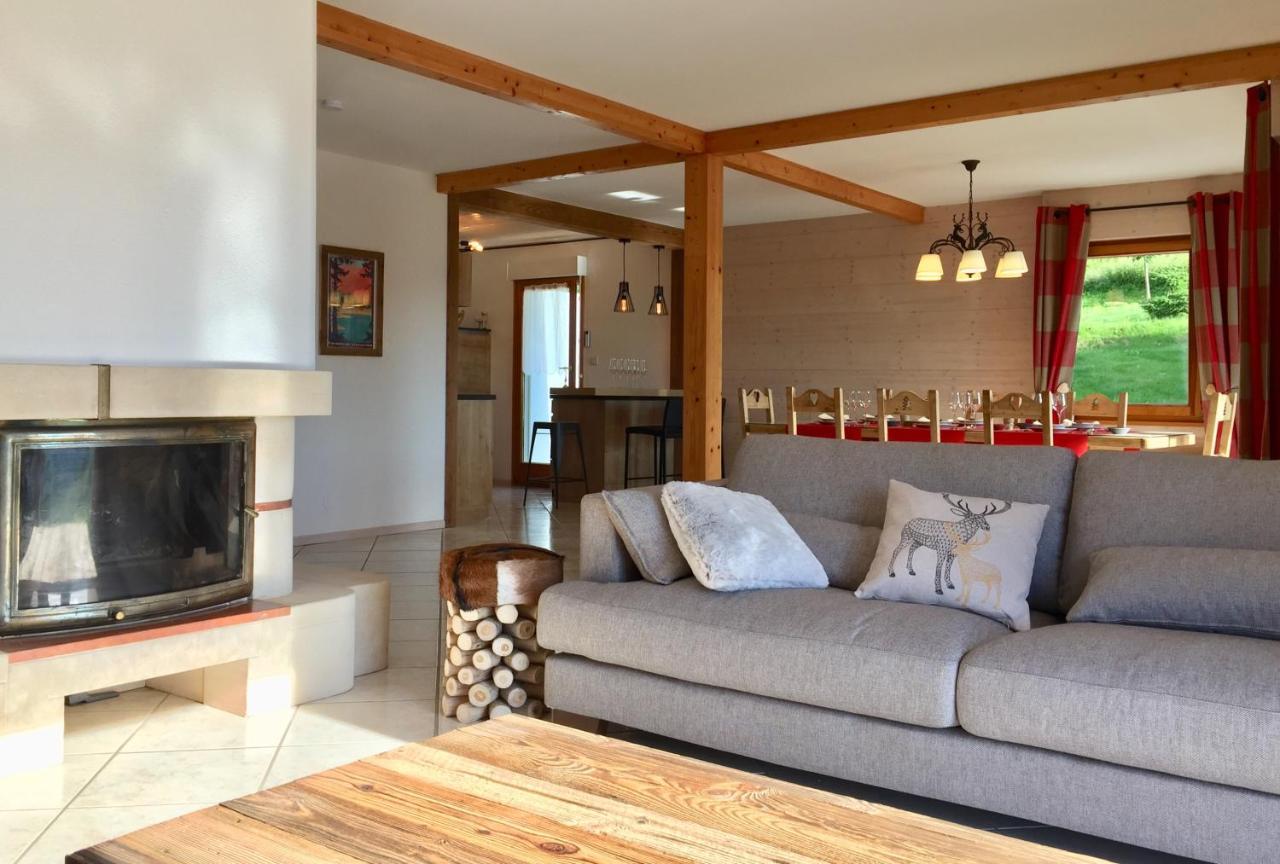 Chalet Le Flocon Bleu - Mauselaine Avec Vue Sur Le Lac De 제라르메르 외부 사진