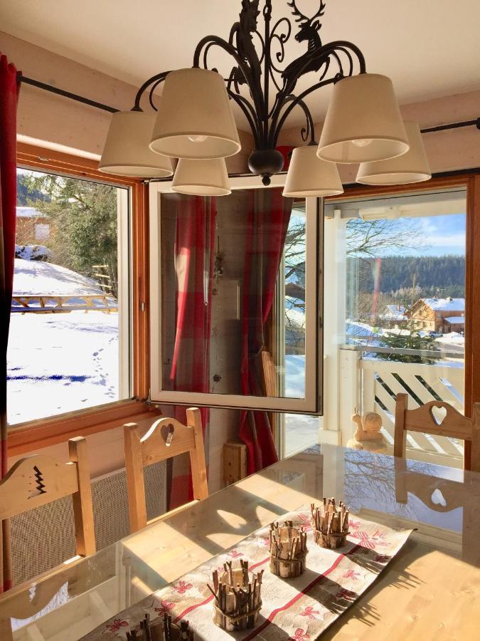 Chalet Le Flocon Bleu - Mauselaine Avec Vue Sur Le Lac De 제라르메르 외부 사진