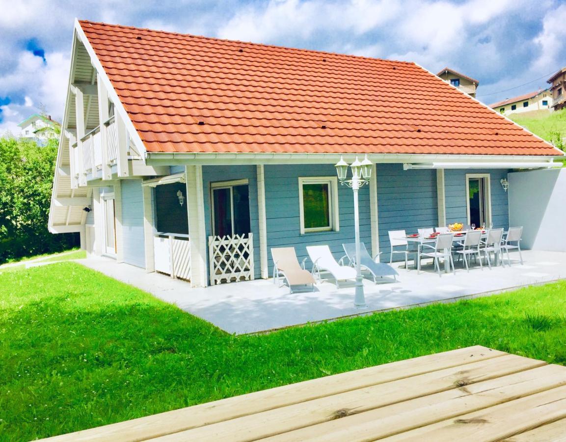 Chalet Le Flocon Bleu - Mauselaine Avec Vue Sur Le Lac De 제라르메르 외부 사진